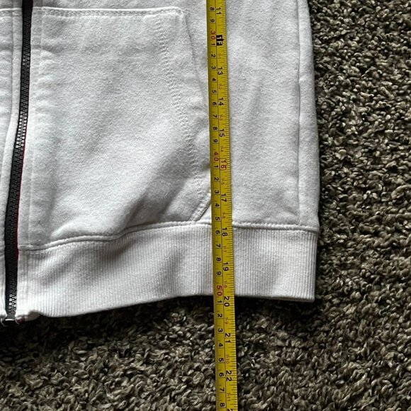 Tommy Hilfiger Zip Up Hoodie Womens Medium White 100% Cotton Long Sleeve Preppy - Picture 6 of 7